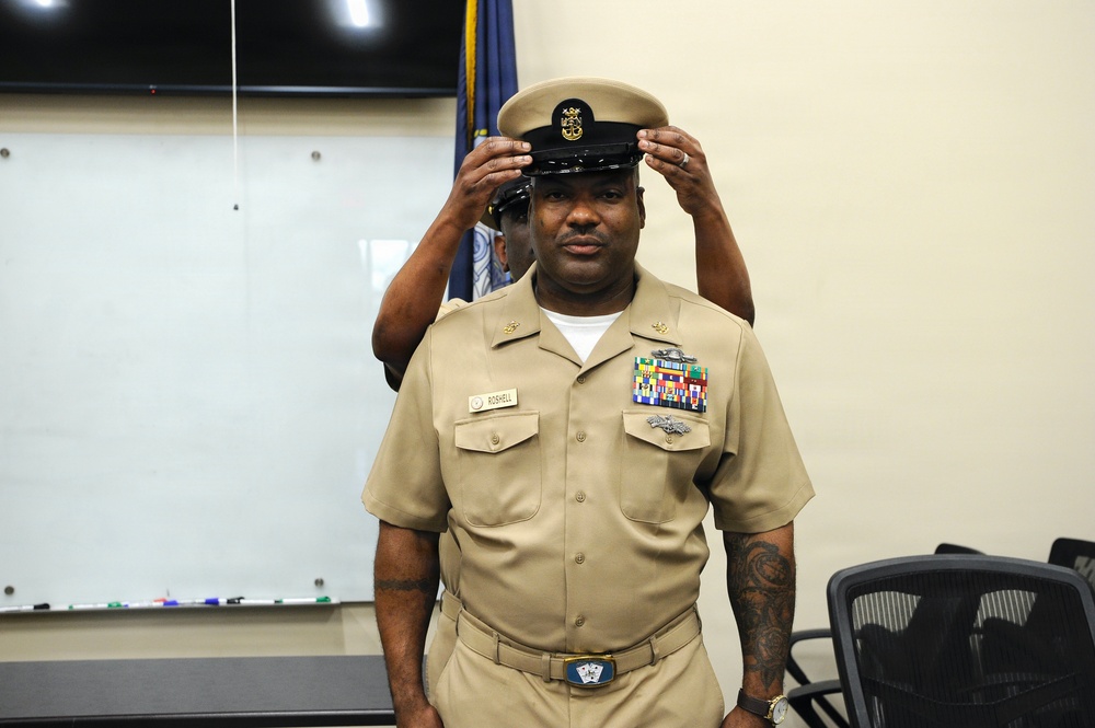 HMCM Jerry Roshell Frocked at 22nd Naval Construction Regiment