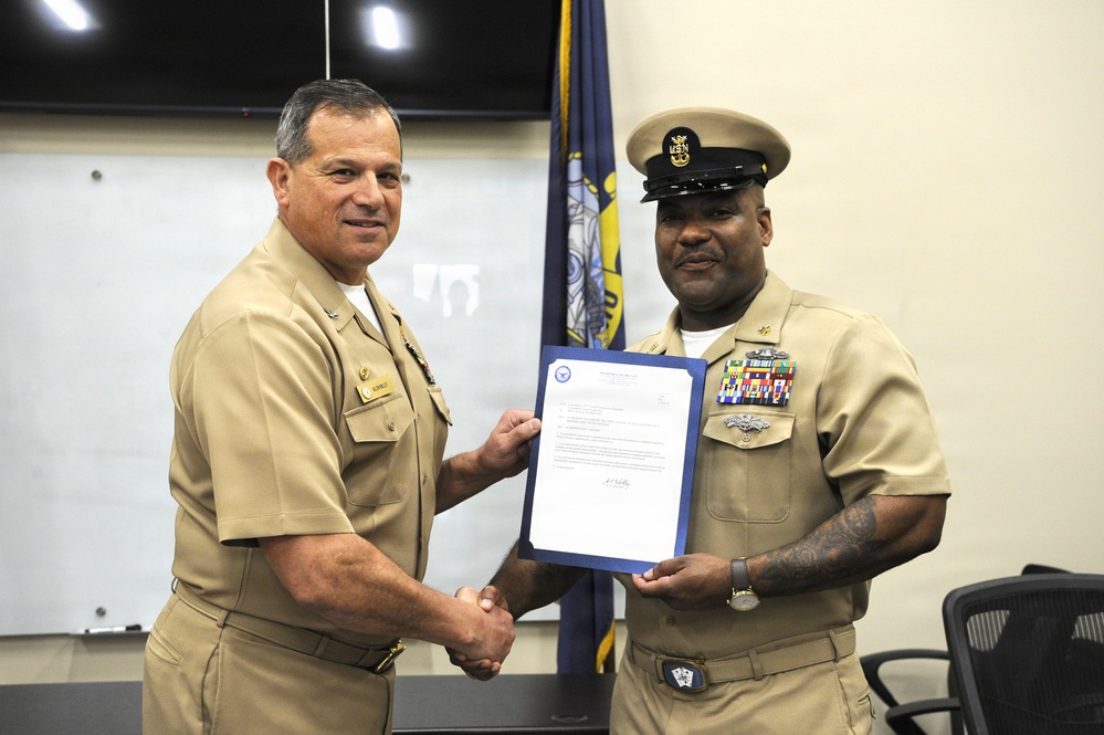 HMCM Jerry Roshell Frocked at 22nd Naval Construction Regiment