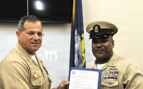 HMCM Jerry Roshell Frocked at 22nd Naval Construction Regiment