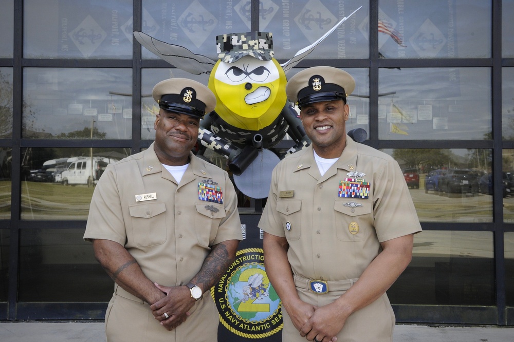 HMCM Jerry Roshell Frocked at 22nd Naval Construction Regiment