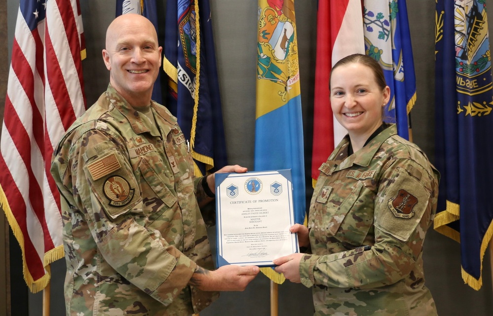 Master Sgt. Ashley Gilbert promotion