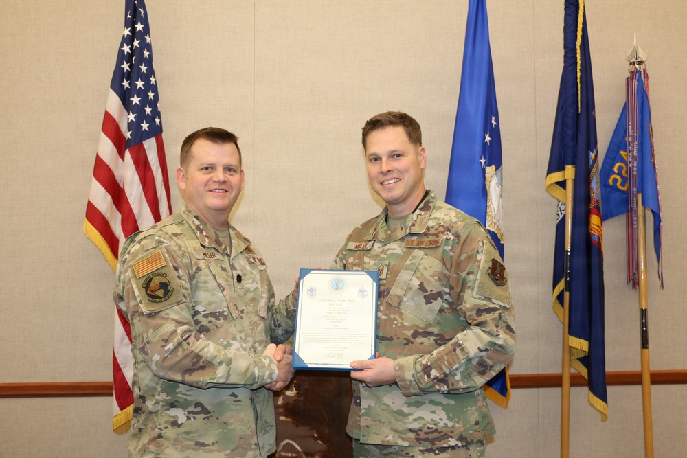 Senior Master Sgt. Gary Miller promotion