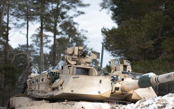 U.S. Army Soldiers Utilize M1A2 Abrams During Combined Resolve 26-05 in Hohenfels, Germany.