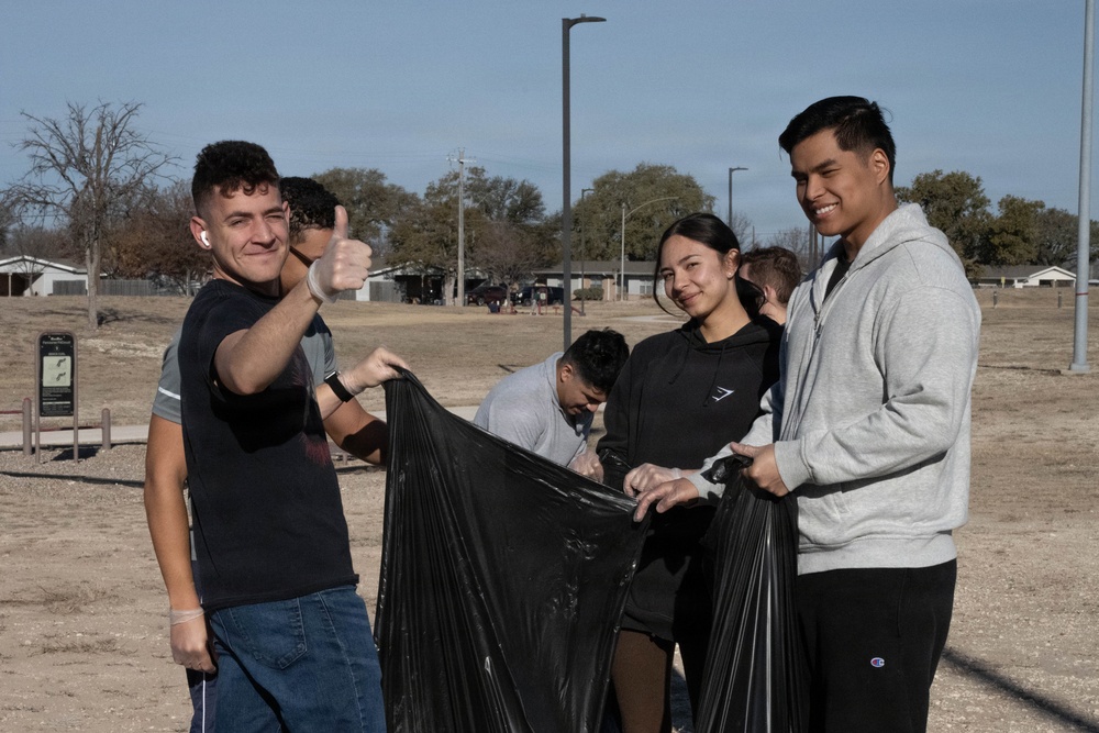 Laughlin community gathers for first base beautification event