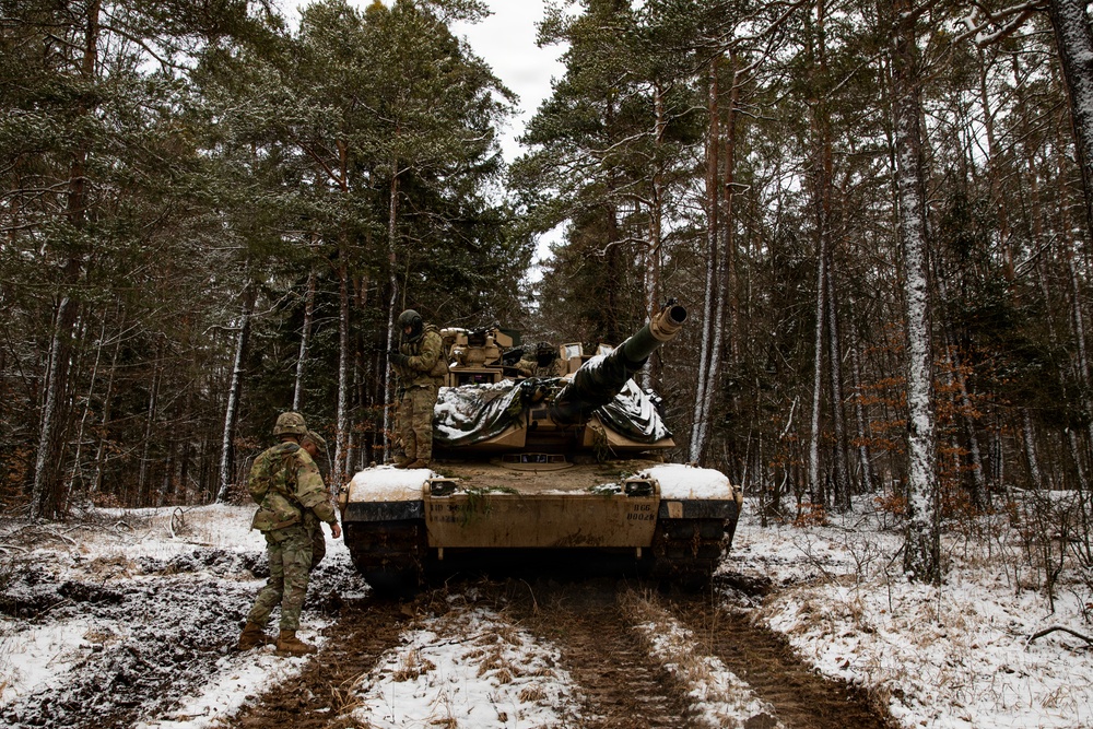 U.S. Army M1A2 Abrams Tank crew participates in combat training during Combined Resolve 26-05