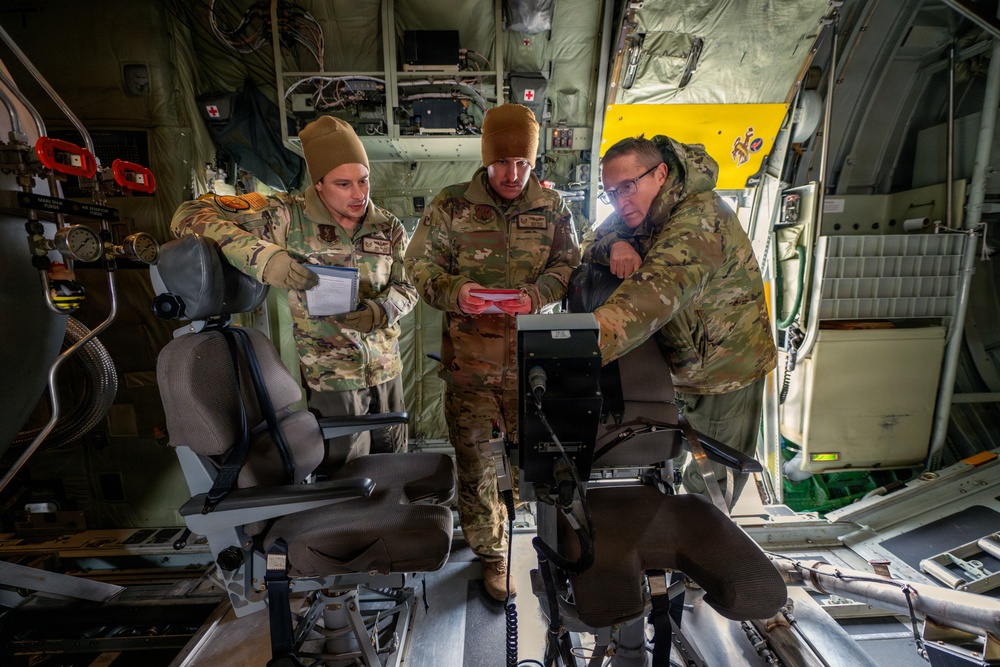 153rd Airlift Wing Airmen reviewed MAFFS system during predeparture checks