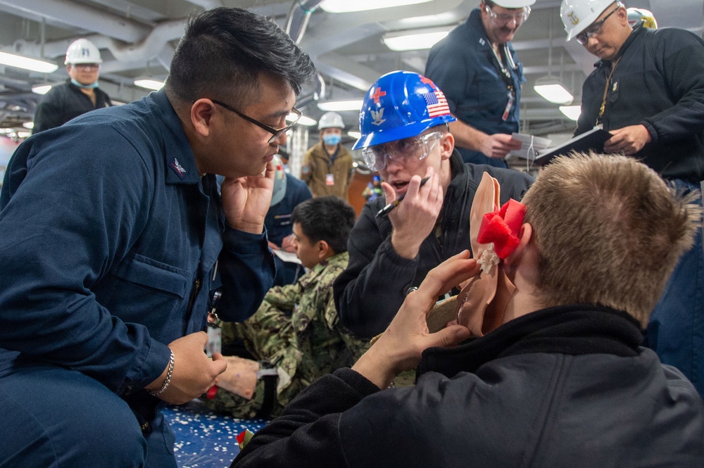 Ronald Reagan Sailors Conduct Mass Casualty Drill