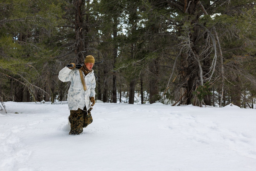 U.S. Marines with 2nd Bn., 4th Marines conduct force-on-force training during MTX 1-26