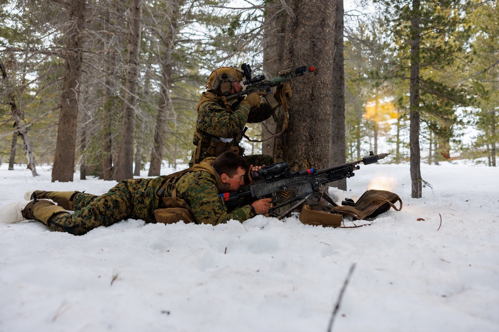 U.S. Marines with 2nd Bn., 4th Marines conduct force-on-force training during MTX 1-26