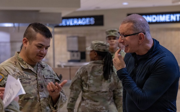 Chef Robert Irvine Reviews Dishes Prepared by 92G Soldiers