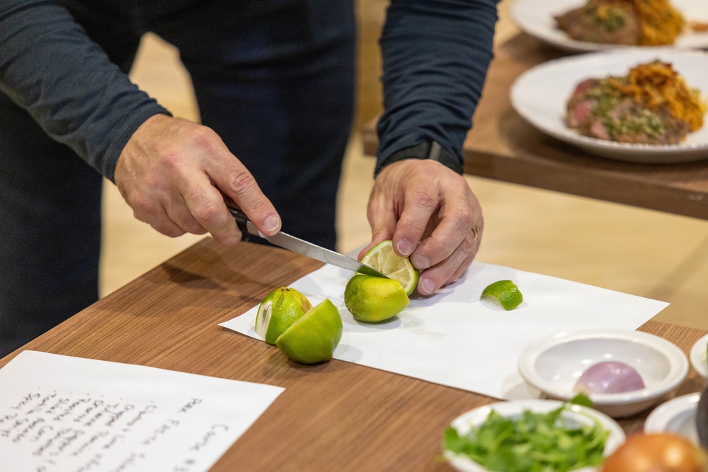 Chef Robert Irvine Reviews Dishes Prepared by 92G Soldiers