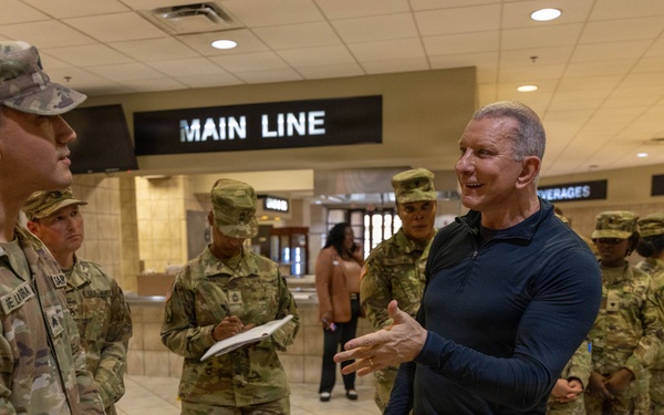 Chef Robert Irvine Reviews Dishes Prepared by 92G Soldiers