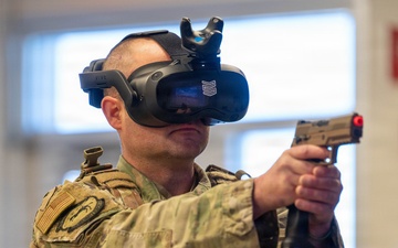 102nd Security Forces Squadron conducts virtual reality use-of-force training