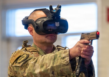 102nd Security Forces Squadron conducts virtual reality use-of-force training