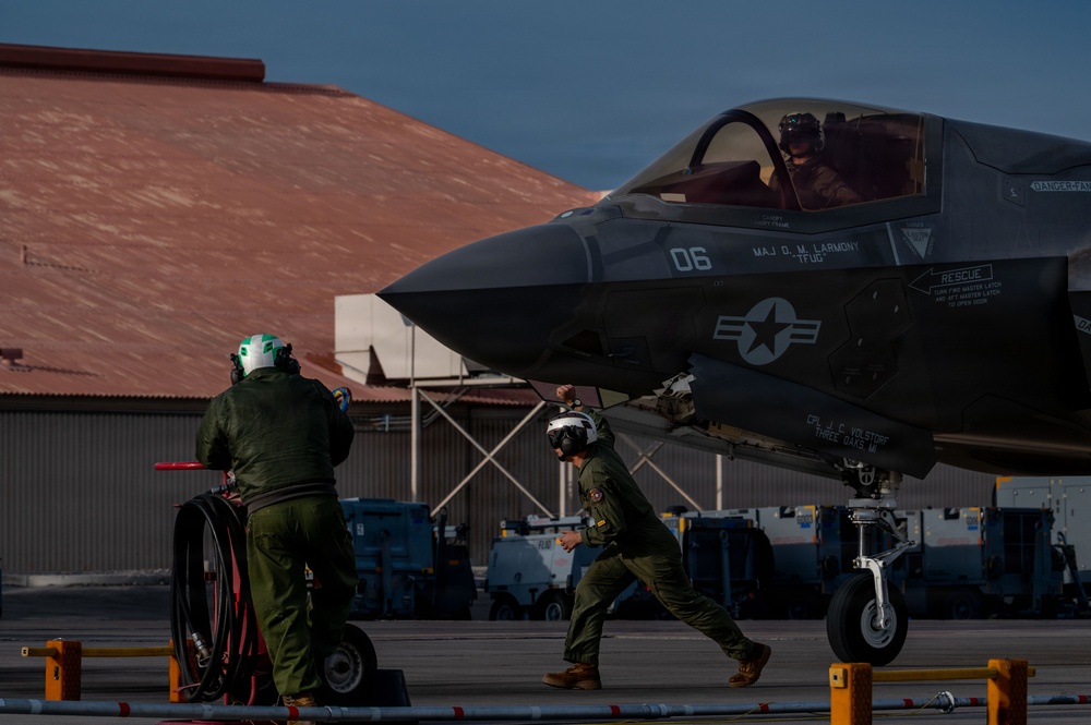 Marine Corps F-35B Lightning II recovery in support of RF 26-1
