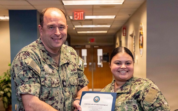 NMFL Personnel Specialist Re-enlists