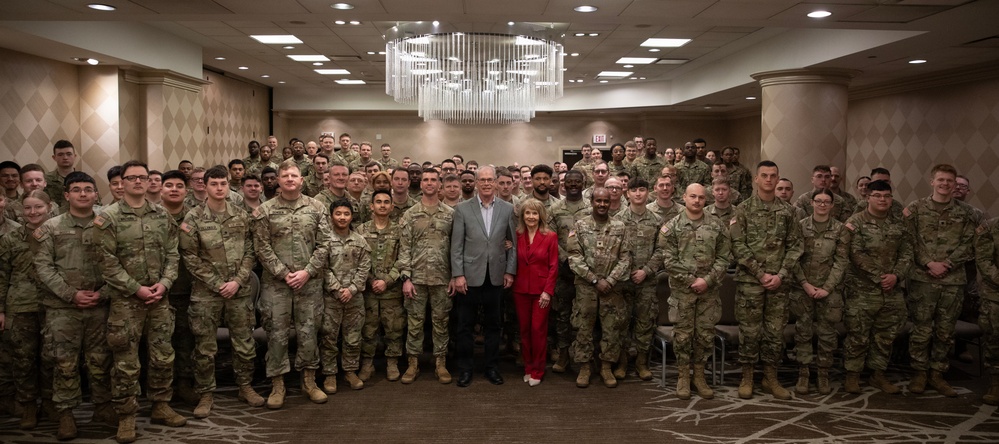 Indiana Governor and First Lady Visit Indiana National Guardsmen
