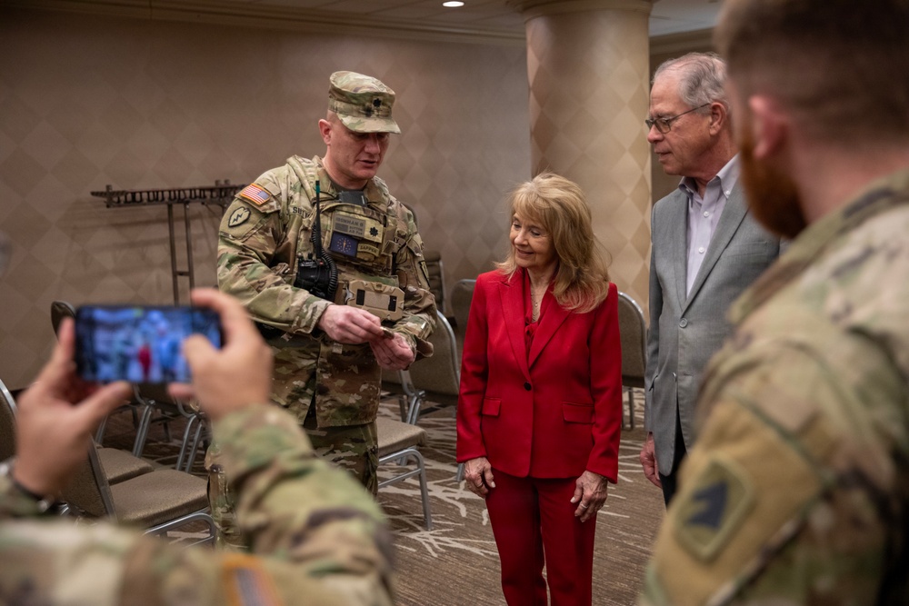 Indiana Governor and First Lady Visit Indiana National Guardsmen