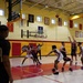 A member of the JBMHH Marines basketball team takes a free throw during the Capital Classic Basketball Tournament at Joint Base Myer Henderson Hall.