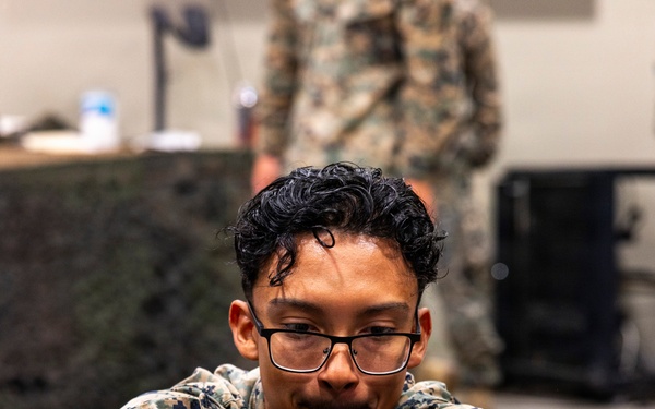 I MEF Marines participate in a basic machine gun course