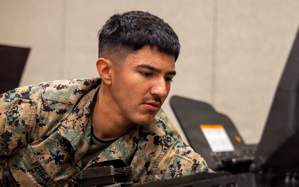 I MEF Marines participate in a basic machine gun course