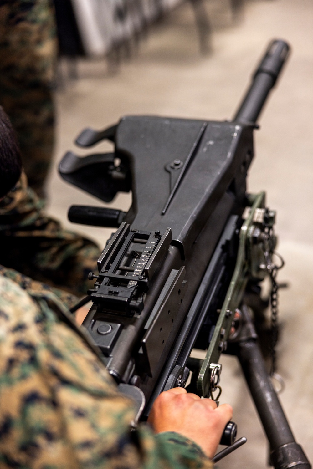 I MEF Marines participate in a basic machine gun course