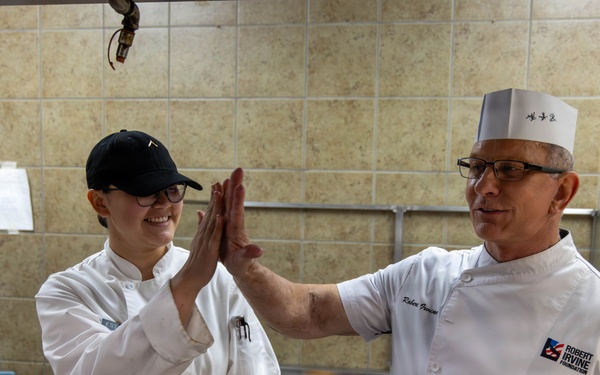 Chef Irvine feeds First Team Troopers