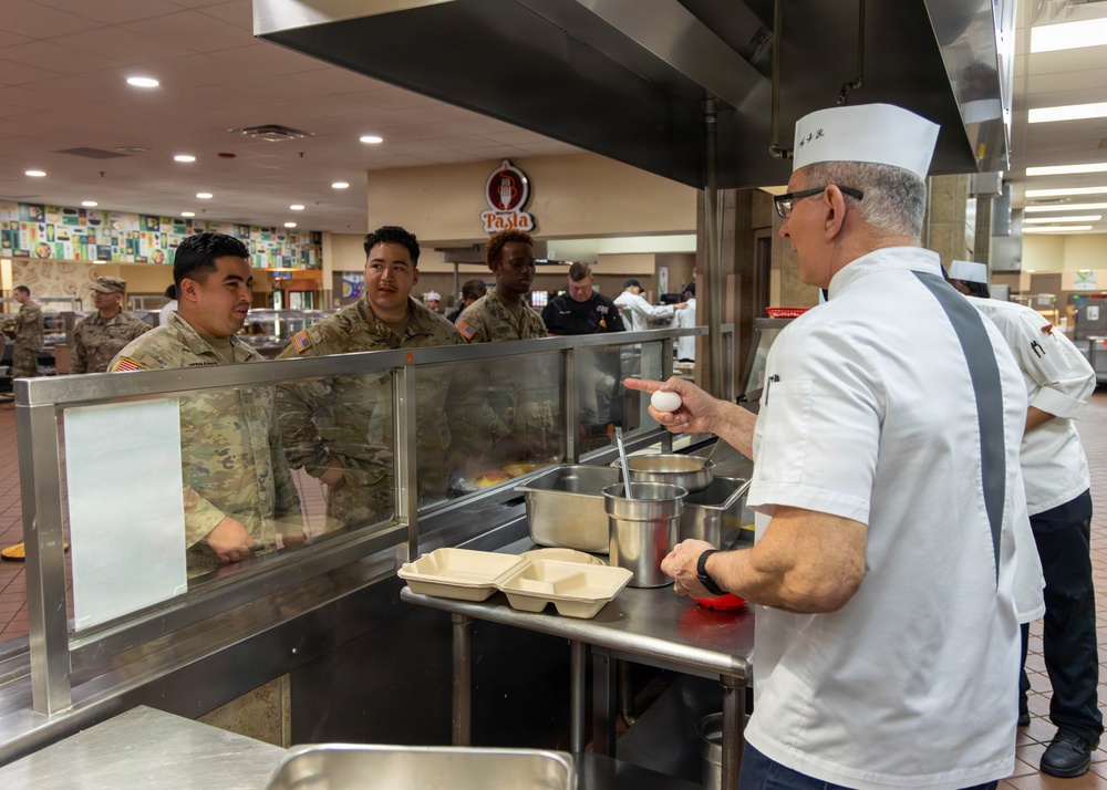 Chef Irvine feeds First Team Troopers