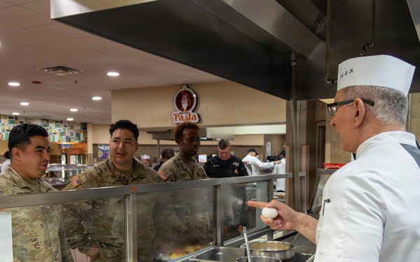 Chef Irvine feeds First Team Troopers