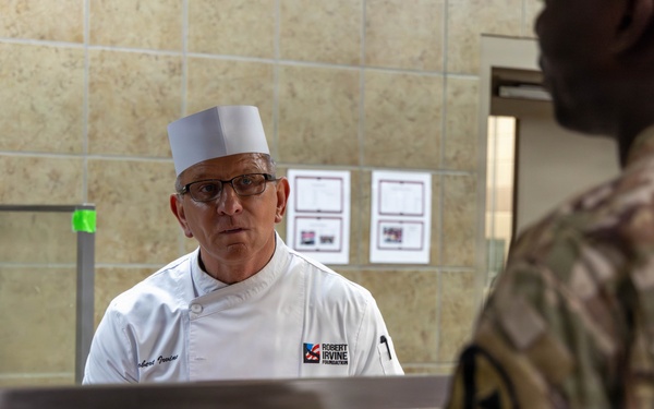 Chef Irvine feeds First Team Troopers