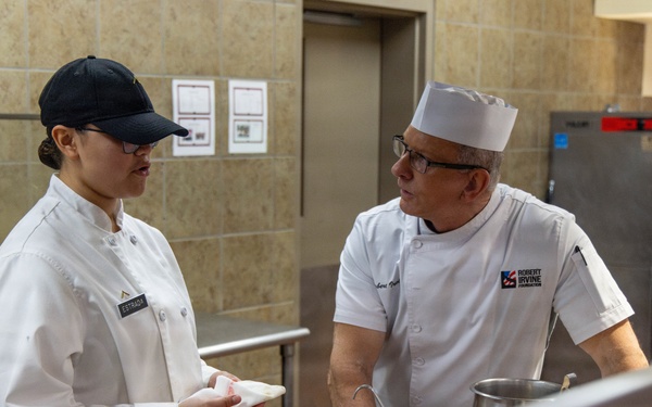 Chef Irvine feeds First Team Troopers