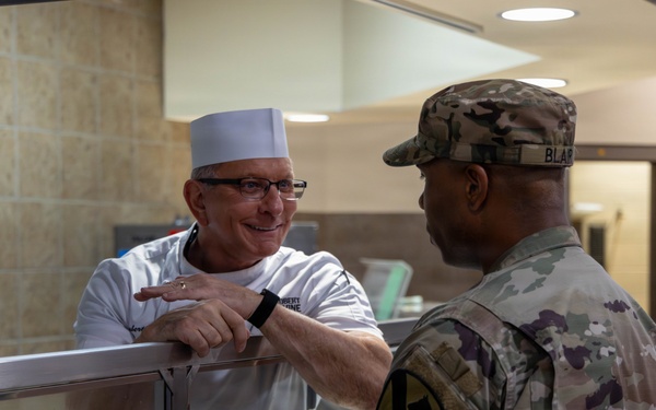 Chef Irvine feeds First Team Troopers