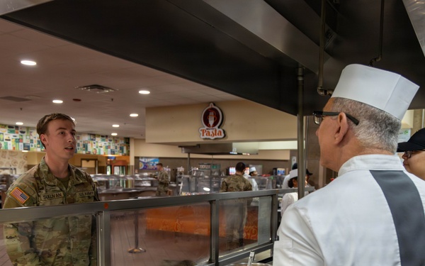 Chef Irvine feeds First Team Troopers