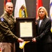 LTG Lozano presents certificate to Ms. Miranda H. Oden