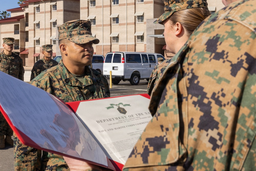 GySgt. Lopez Navy and Marine Corps Commendation Medal Ceremony