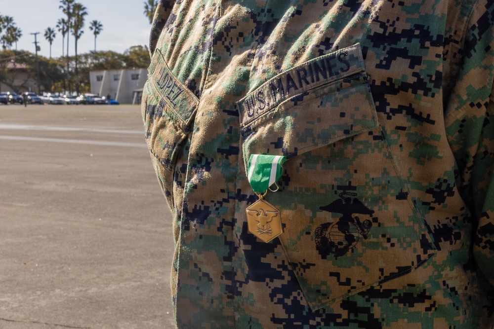 GySgt. Lopez Navy and Marine Corps Commendation Medal Ceremony