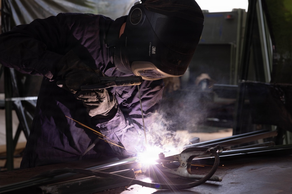 JTF-SB Marines Practice Welding Techniques