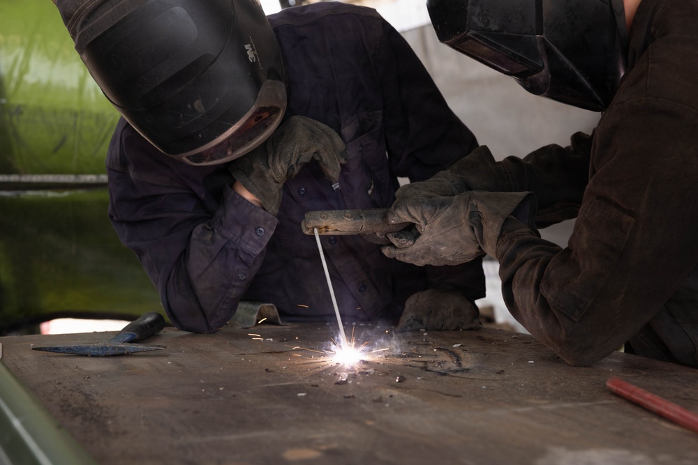 JTF-SB Marines Practice Welding Techniques