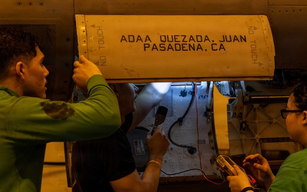 Abraham Lincoln Conducts Routine Aircraft Maintenance