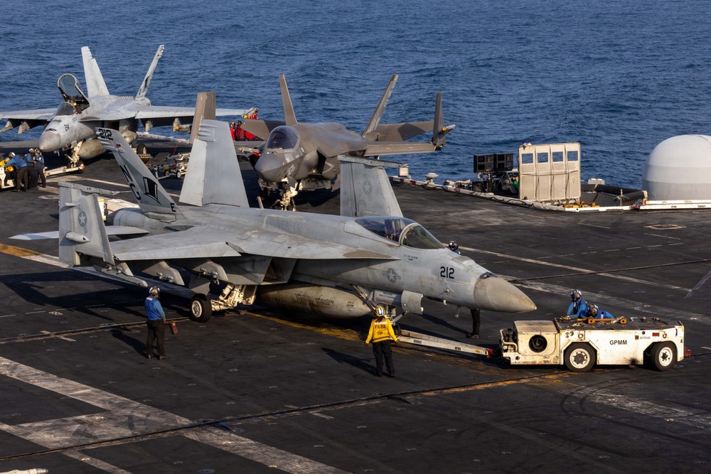 Abraham Lincoln Conducts Routine Operations