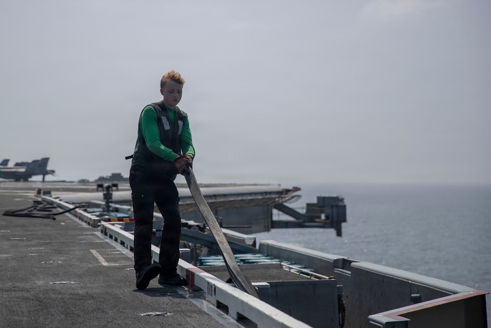 Abraham Lincoln Conducts Routine Operations