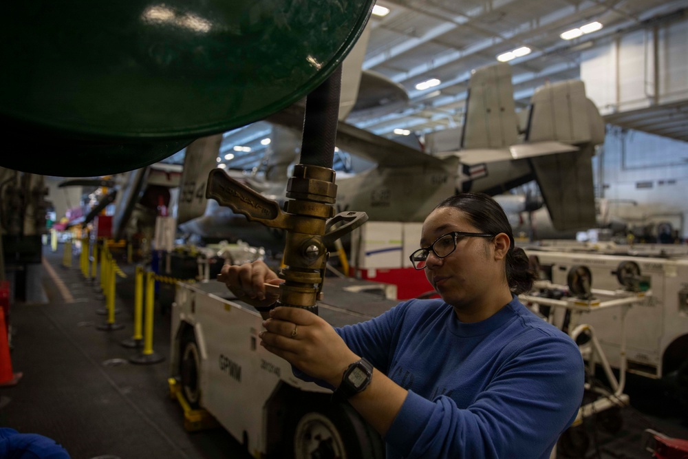 Abraham Lincoln Conducts Routine Operations