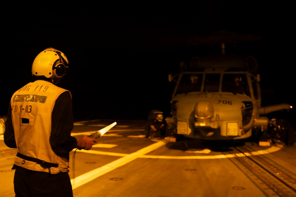 USS Delbert D. Black (DDG 119) Conducts Flight Quarter Evolution