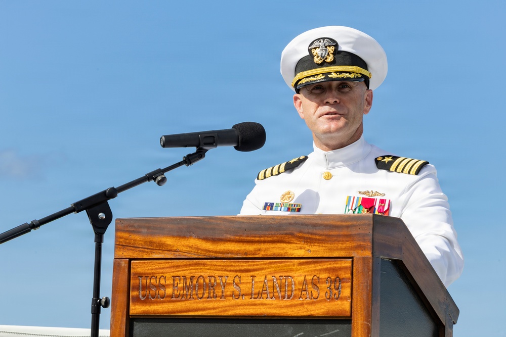 USS Emory S. Land hosts Change of Command Ceremony