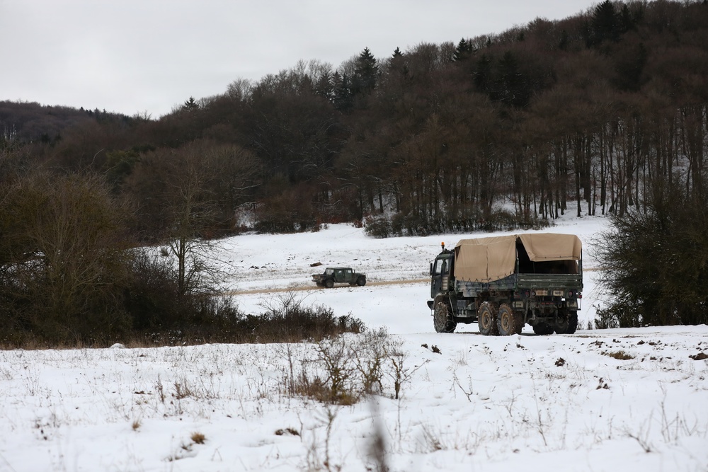 U.S. Army JLMTV Repositions During Combined Resolve 26-05 in Hohenfels, Germany