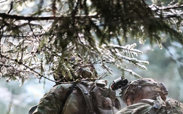 U.S. Army Soldiers React to Contact During Combined Resolve 26-05 in Hohenfels, Germany