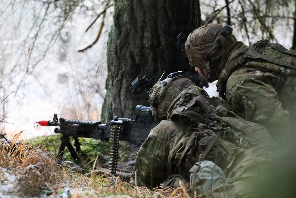 U.S. Army Soldiers Conduct an Ammo, Casualties and Equipment Report During Combined Resolve 26-05 in Hohenfels, Germany