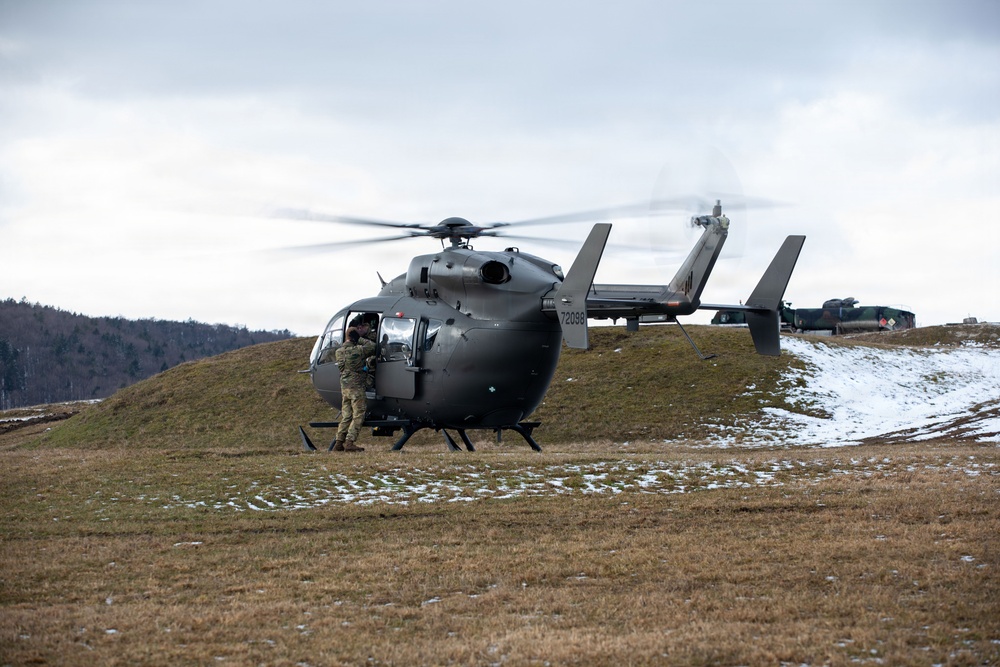 U.S. Army Aircraft Maneuvers the Skies during Combined Resolve 26-05