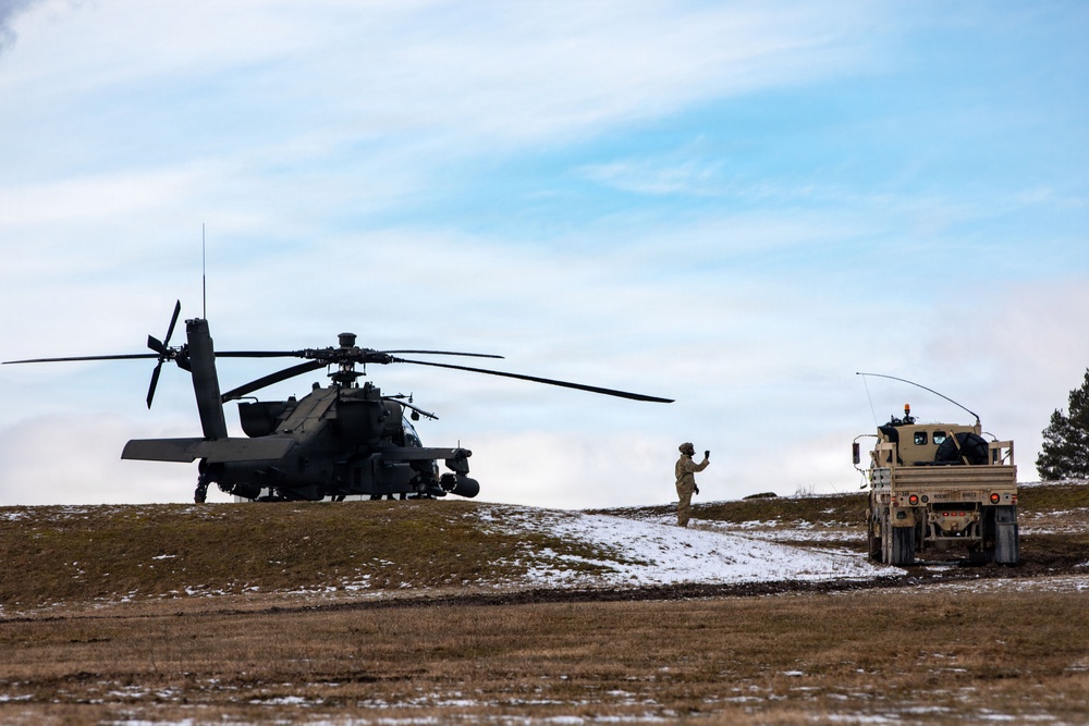 U.S. Army Aircraft Maneuvers the Skies during Combined Resolve 26-05