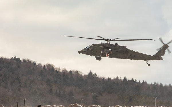 U.S. Army Aircraft Maneuvers the Skies during Combined Resolve 26-05